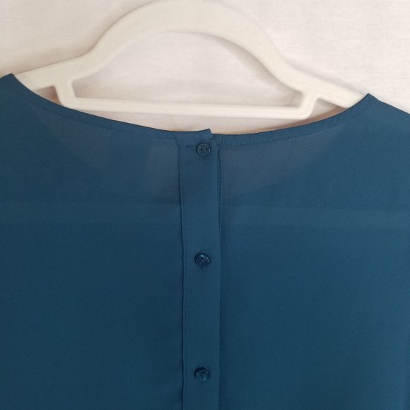 Disney By Lauren Conrad small teal blouse - Picture 4 of 7